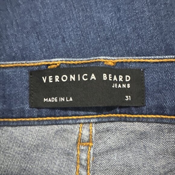 Veronica Beard Jeans Womens 31 Blue Carson High Rise Ankle Flare Stretch Denim - Picture 3 of 11